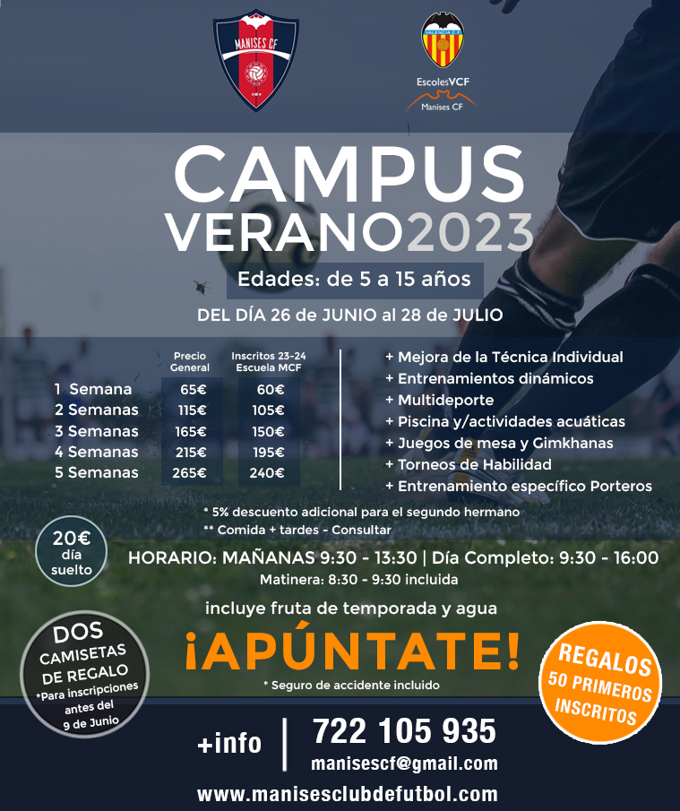 CAMPUS VERANO 23-24 manises club de futbol
